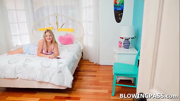 Teen deepthroating stepbros best friend