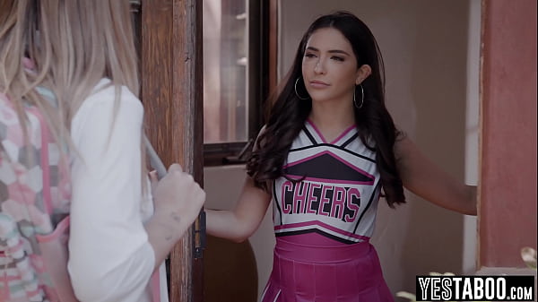 Big boobs Lesbian teen cheerleader seduces petite hairy classmate