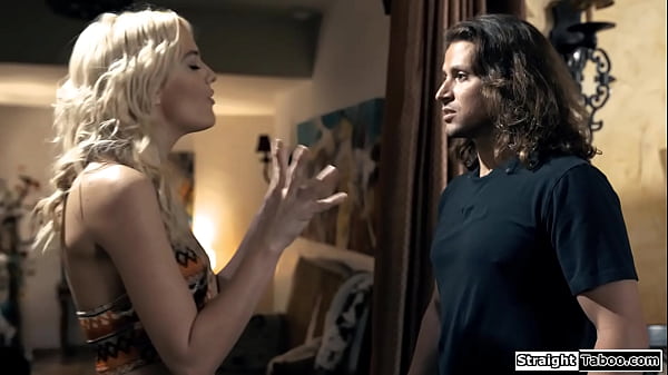 Busty blonde fucking her bffs guy with her in the next room