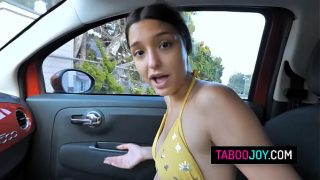 Teen stepsis Layla Jenner shows her perky tits to stepbro and let him fuck her